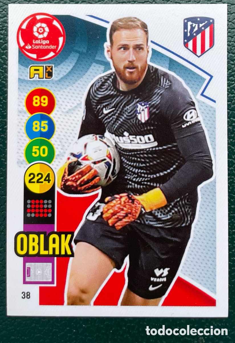 Football Stickers: 38 OBLAK ATLETICO DE MADRID FICHAS ALBUM ADRENALYN XL 2020 2021 20 21 PANINI