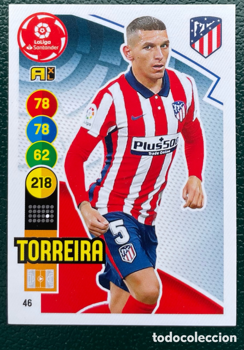 Cromos de f&uacute;tbol: 46 TORREIRA ATLETICO DE MADRID FICHAS ALBUM ADRENALYN XL 2020 2021 20 21 PANINI
