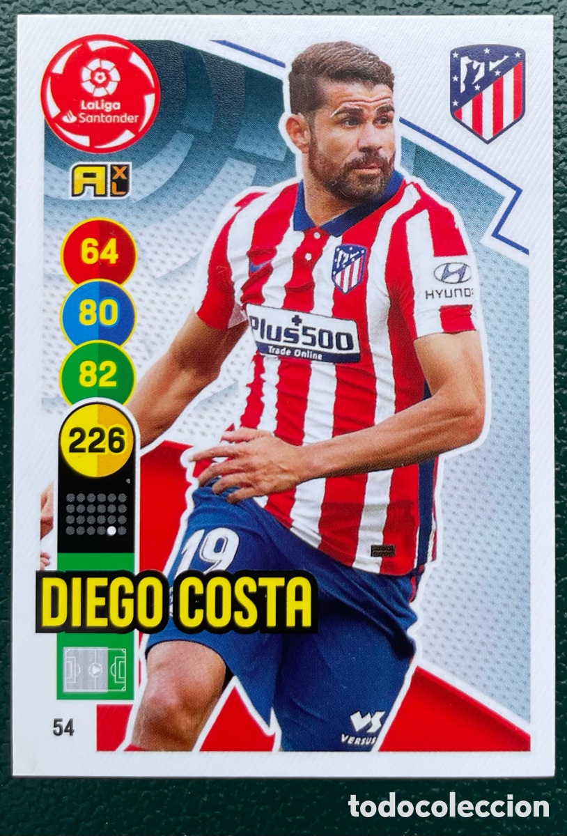 Cromos de Futebol: 54 DIEGO COSTA ATLETICO DE MADRID FICHAS ALBUM ADRENALYN XL 2020 2021 20 21 PANINI