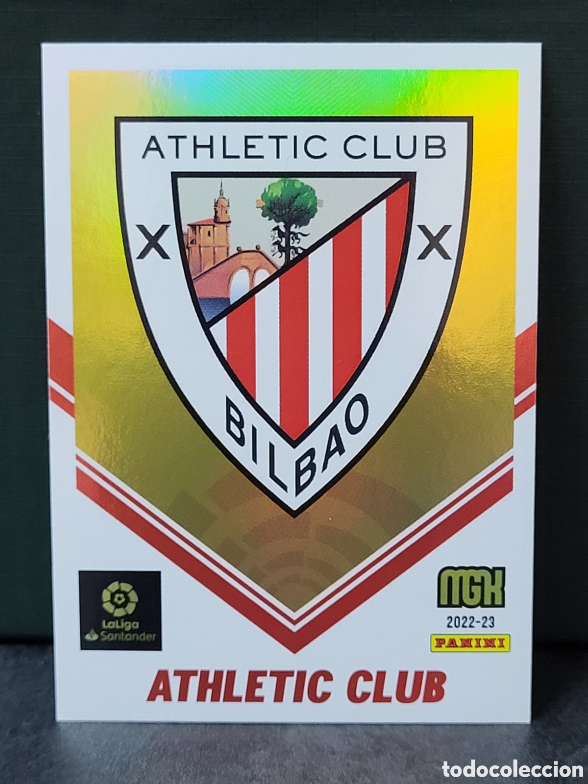Cartes &agrave; collectionner de Football: MGK ESCUDO ATHLETIC CLUB DE BILBAO N&ordm; 28 MEGACRACKS 2022 2023 22 23 PANINI NUEVO DE SOBRE