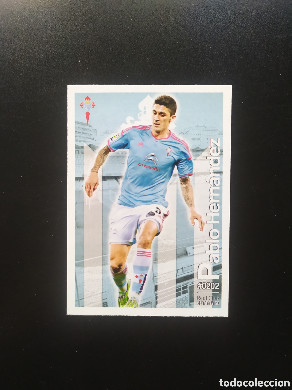 Fu&szlig;ball-Sticker: Mundicromo fichas Liga 2015 2016 15 16 Pablo Hern&aacute;ndez n&deg; 202 Celta Vigo