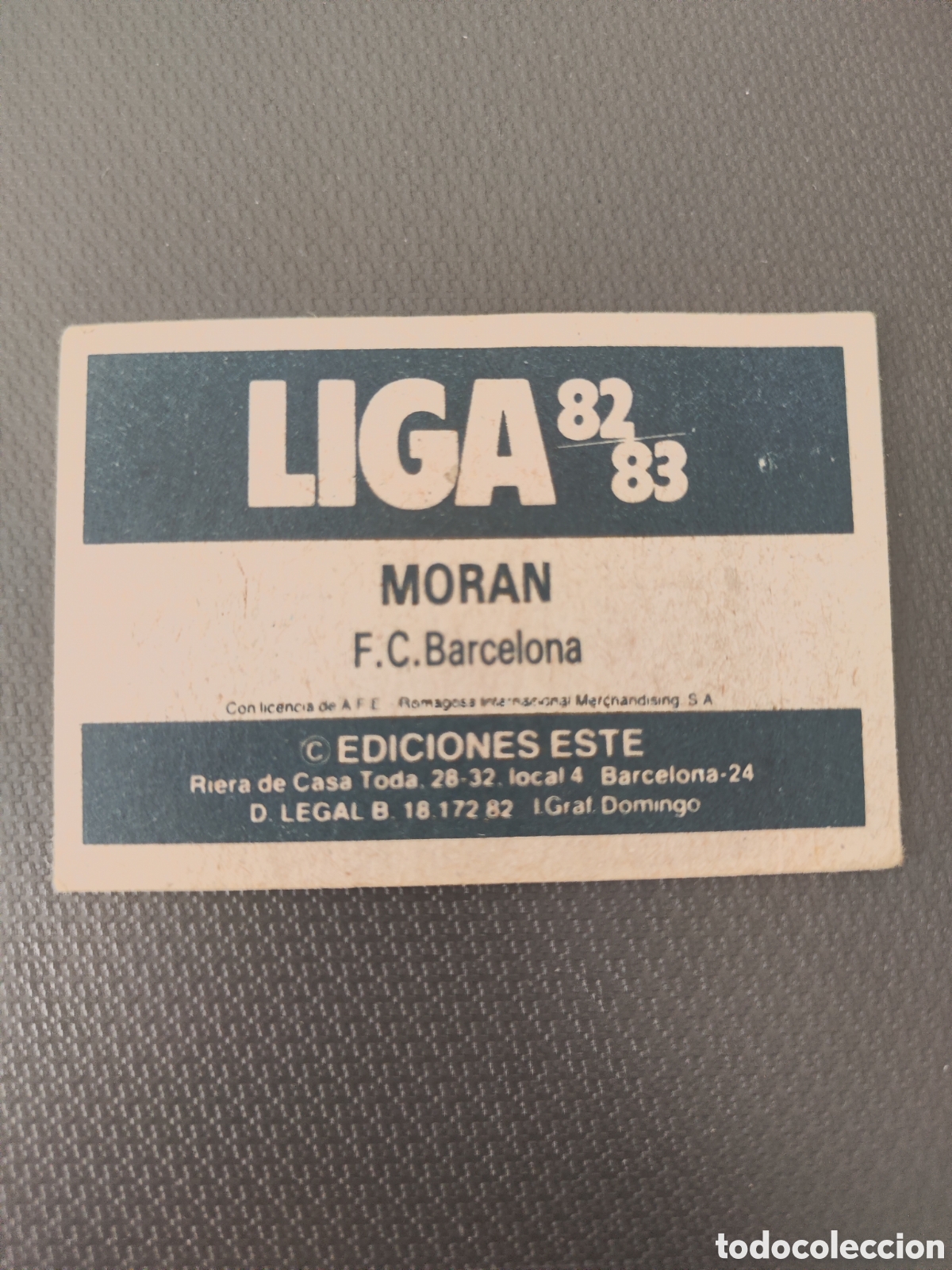 Cromos de f&uacute;tbol: Este 82 83 sin pegar Barcelona Mor&aacute;n - Foto 2