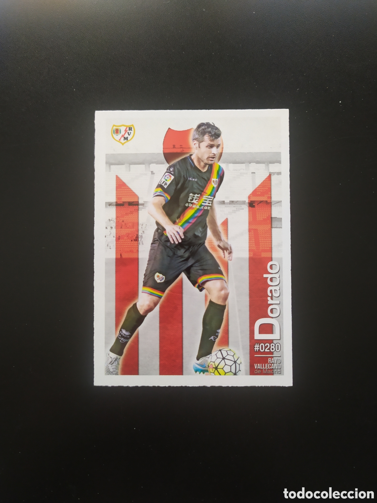 Football Stickers: Mundicromo fichas Liga 2015 2016 15 16 Dorado n&deg; 280 Rayo Vallecano