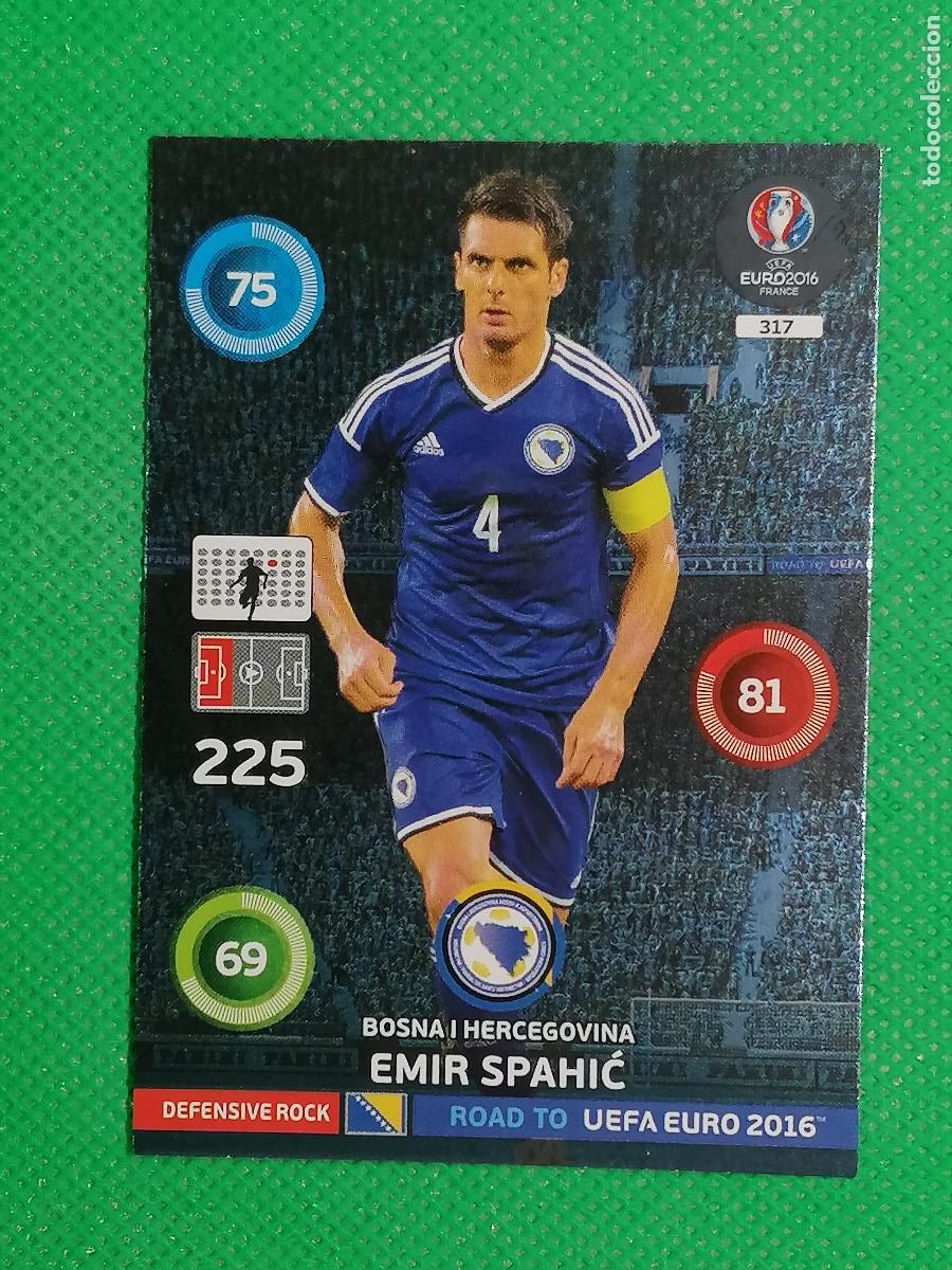 Figurine di Calcio: 317 SPAHIC BOSNIA DEFENSIVE ROCK ⚽ PANINI ROAD EURO EURO 2016 FRANCIA ADRENALYN XL 2016 16 ⚽