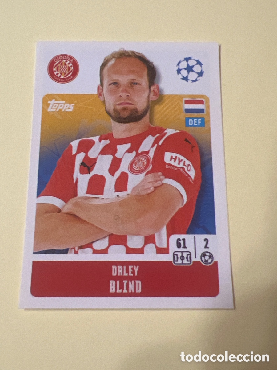 Cartes &agrave; collectionner de Football: C2880. 225 DALEY BLIND GIRONA TOPPS UEFA CHAMPIONS LEAGUE 2024/25 SITCKER 2025