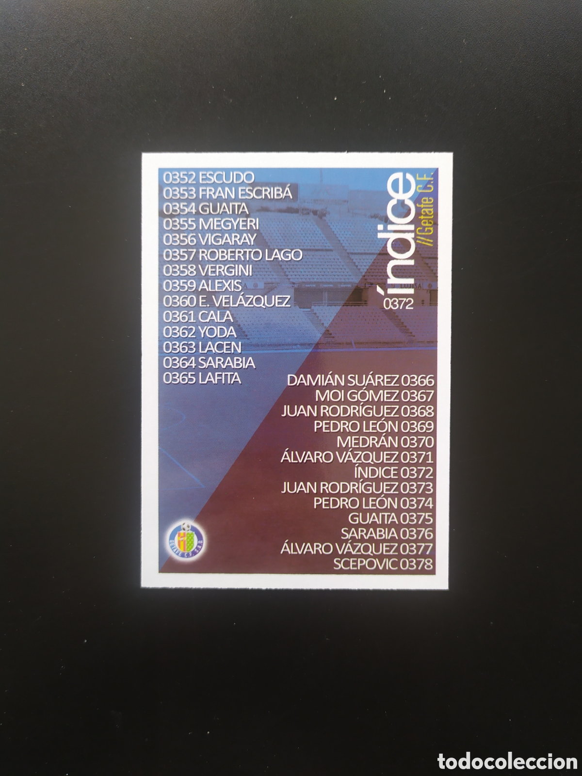 Football Stickers: Mundicromo fichas Liga 2015 2016 15 16 indice n&deg; 372 Getafe