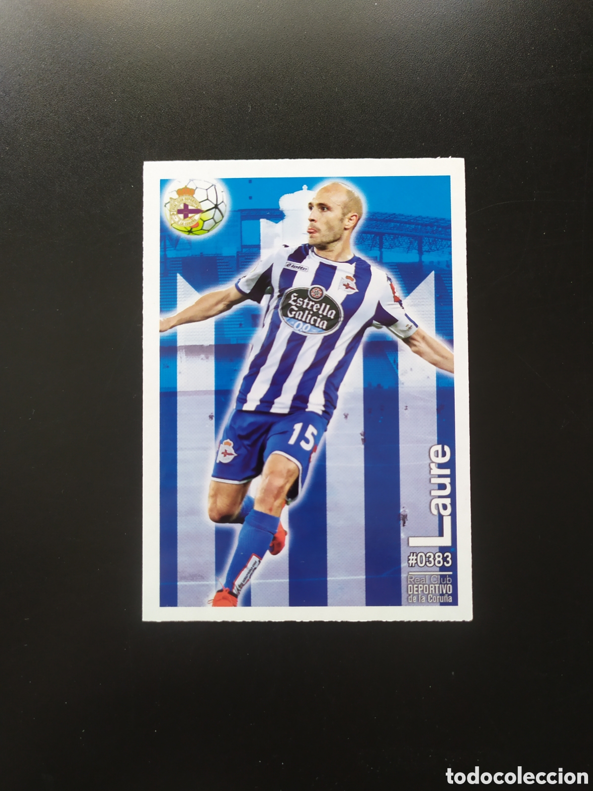 Fu&szlig;ball-Sticker: Mundicromo fichas Liga 2015 2016 15 16 Laure n&deg; 383 Deportivo Coru&ntilde;a