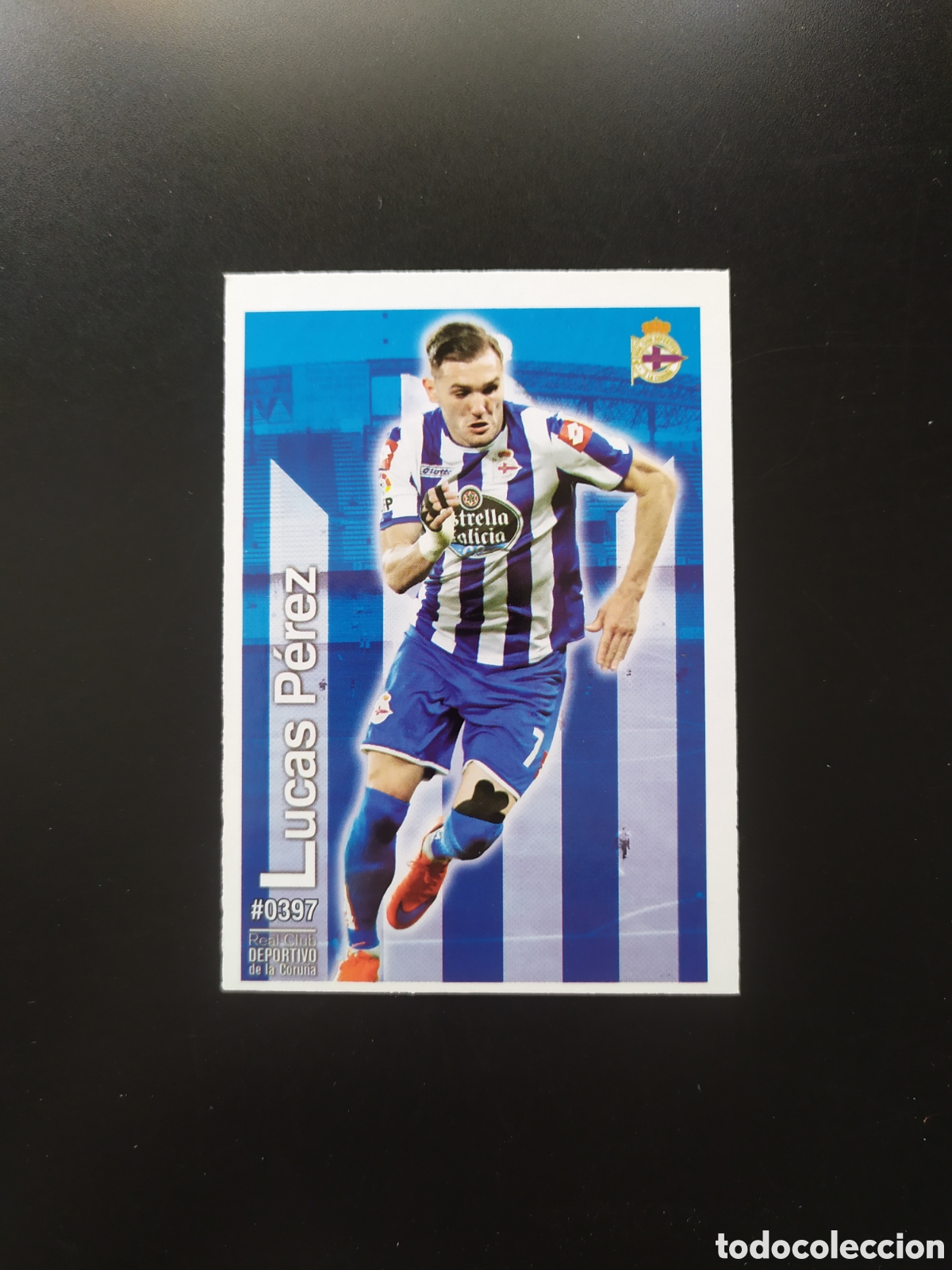 Football Stickers: Mundicromo fichas Liga 2015 2016 15 16 Lucas P&eacute;rez n&deg; 397 Deportivo Coru&ntilde;a