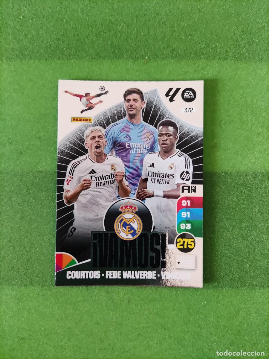 Cromos de F&uacute;tbol: &iexcl;Vamos! Courtois, Fede Valverde, Vinicius 372 Real Madrid Adrenalyn XL 2024 2025 24/25
