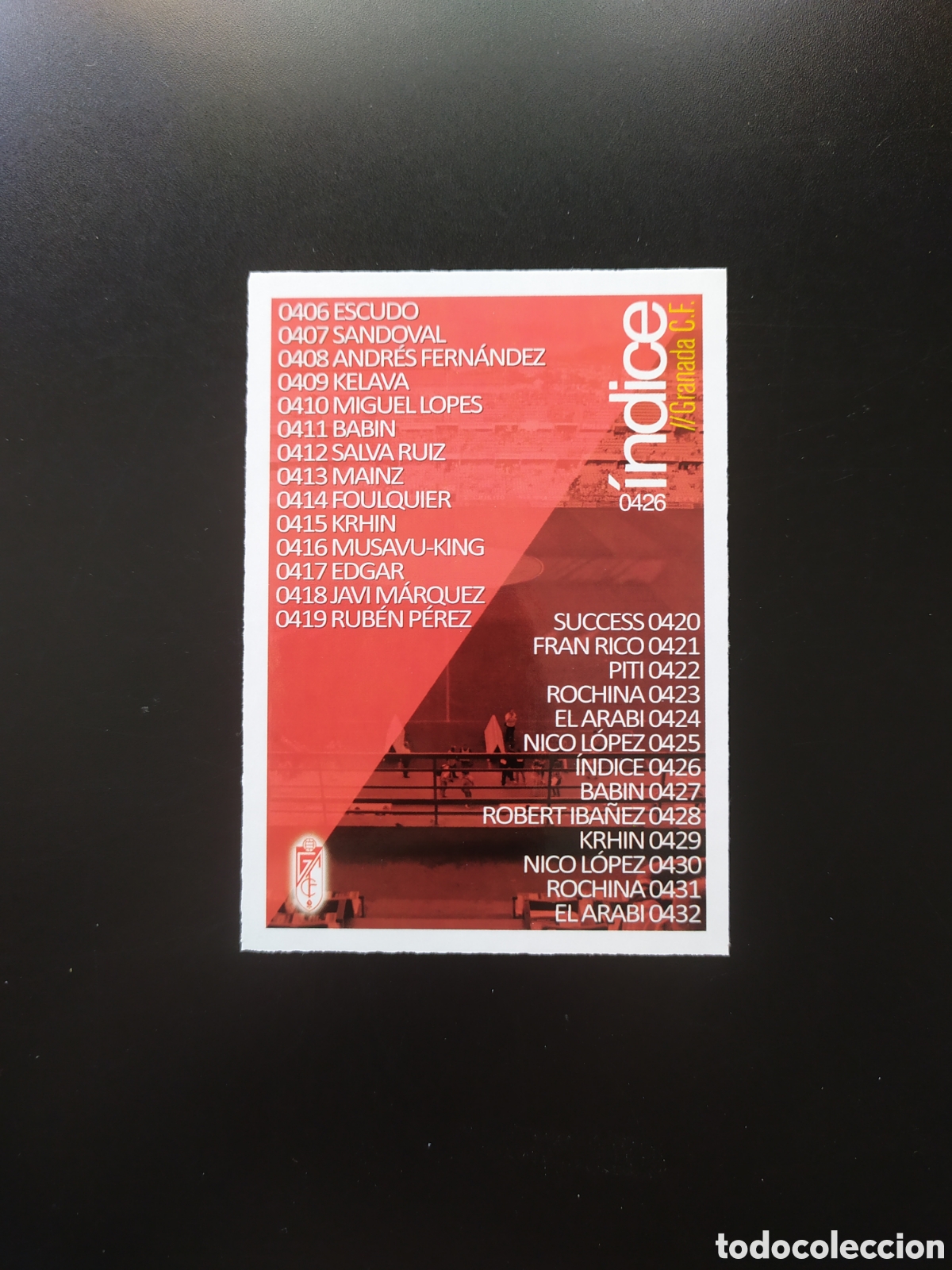 Fu&szlig;ball-Sticker: Mundicromo fichas Liga 2015 2016 15 16 indice n&deg; 426 Granada