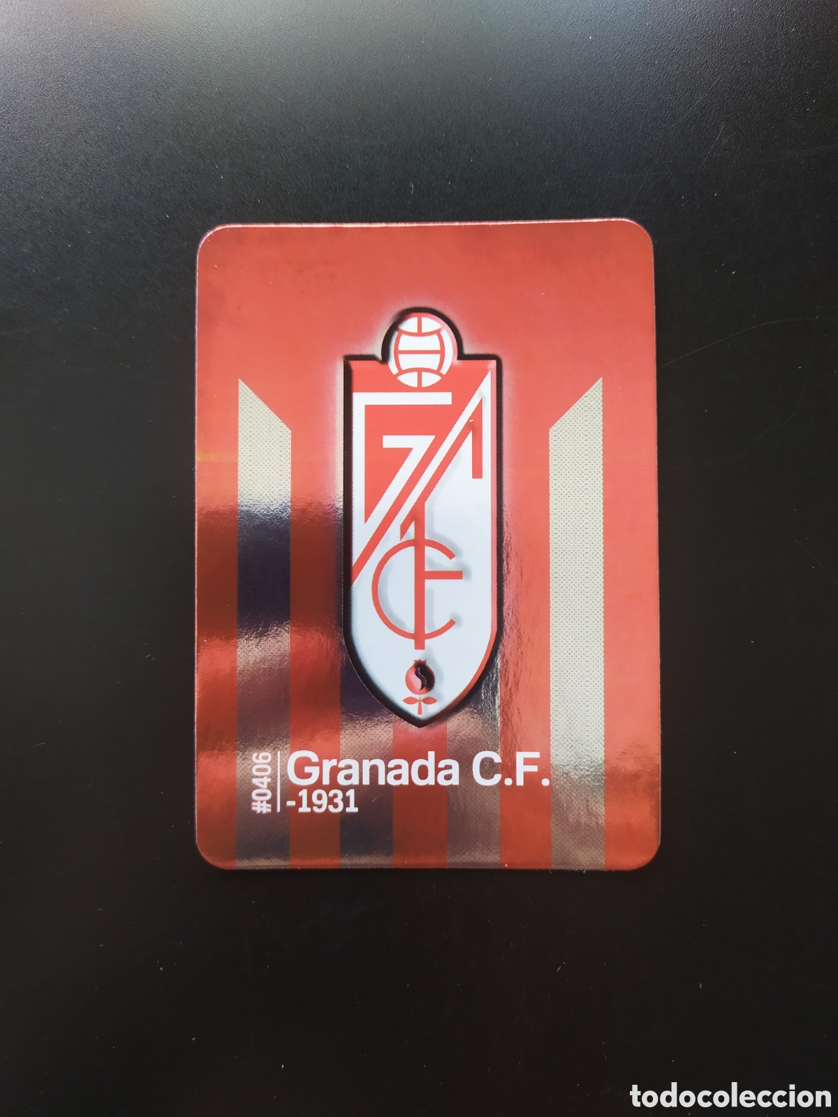 Cromos de f&uacute;tbol: Mundicromo fichas Liga 2015 2016 15 16 escudo brillo liso n&deg; 406 Granada