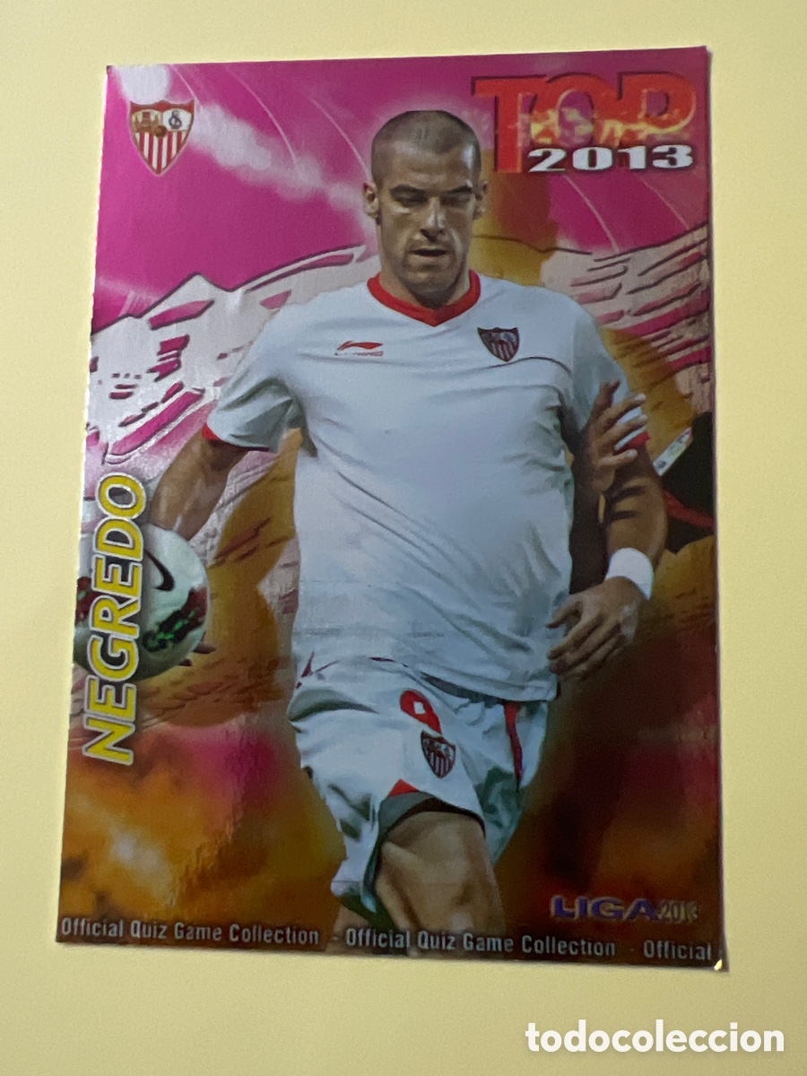 Cartes &agrave; collectionner de Football: A536. 626 Negredo top fucsia Quz game mundicromo 2012/2013