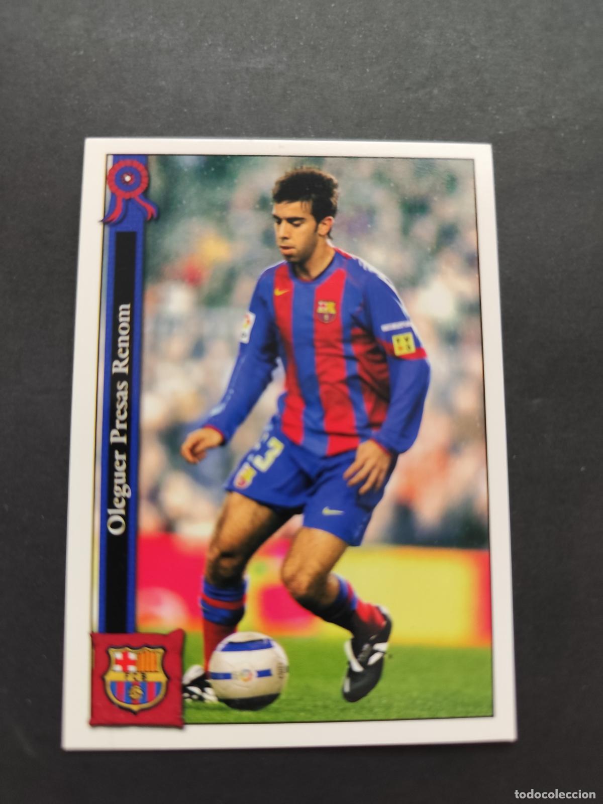 Football Stickers: 9 OLEGUER BARCELONA BAR&Ccedil;A MUNDICROMO 2005 2006 05 06 PEDIDO M&Iacute;NIMO 2&euro;