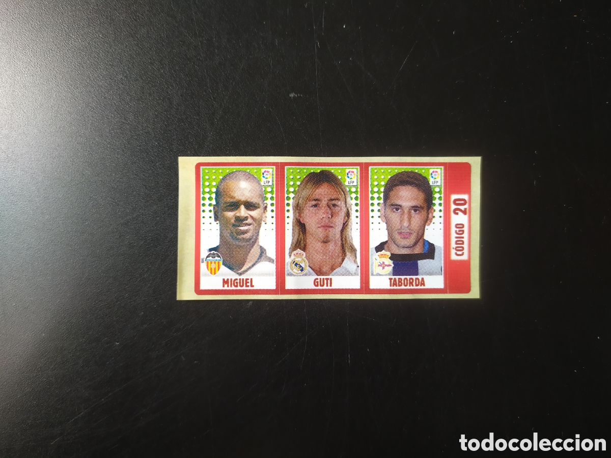 Cromos de Futebol: Liga 2005 2006 05 06 chicle chicles panini Miguel Guti Taborda Valencia Real Madrid Coru&ntilde;a