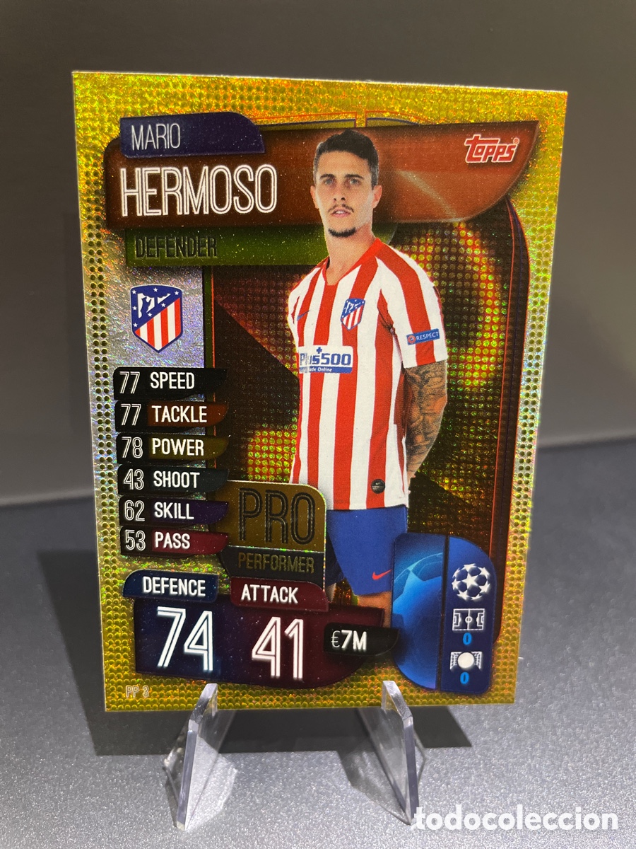 Cromos de F&uacute;tbol: Mario Hermoso Pro Performer Match Attax 2019-20 2019 2020 Topps UCL Atletico de Madrid