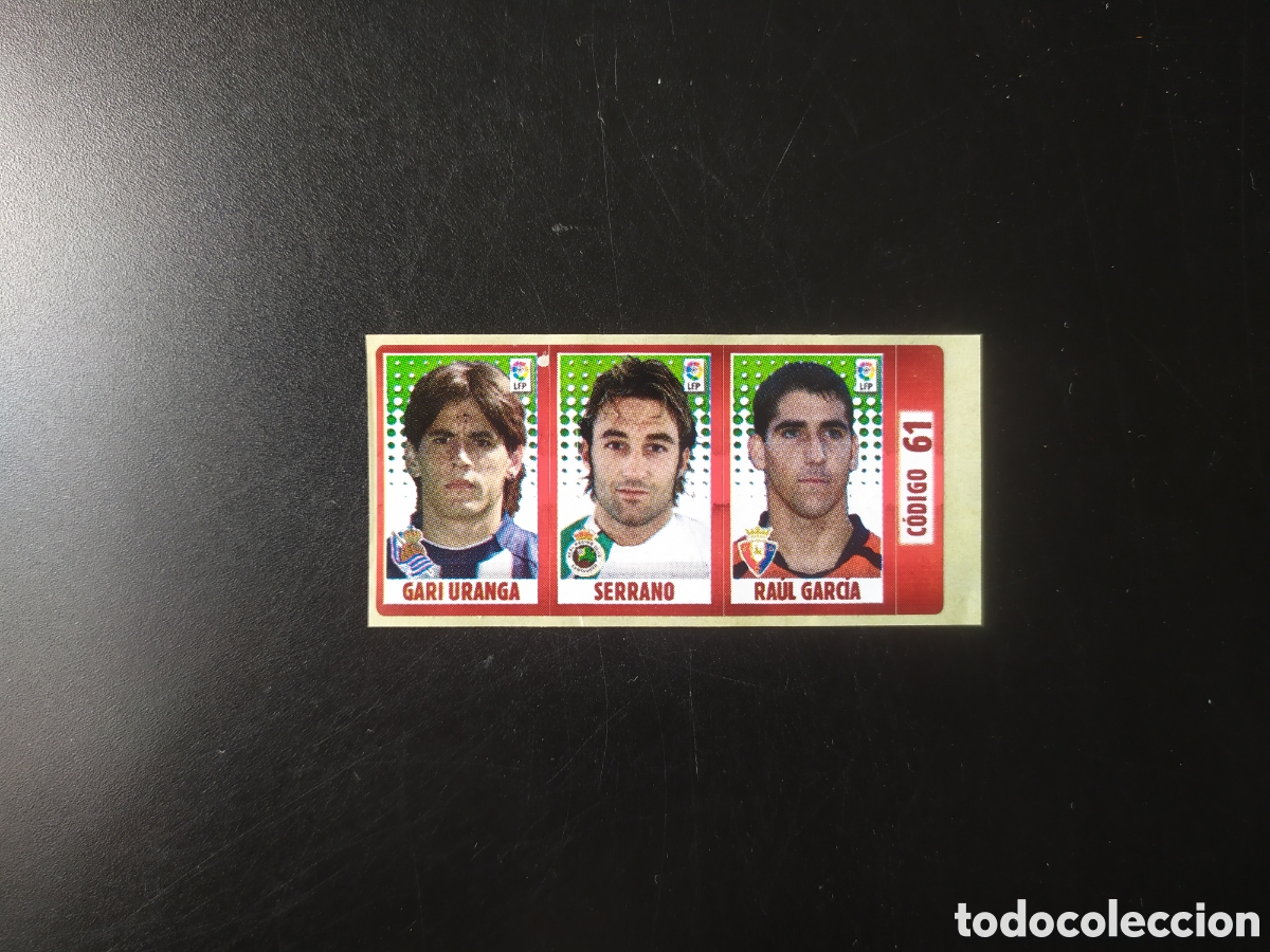 Cromos de Futebol: Liga 2005 2006 05 06 chicle chicles panini Uranga Serrano Ra&uacute;l Garc&iacute;a Real Sociedad Racing Osasuna