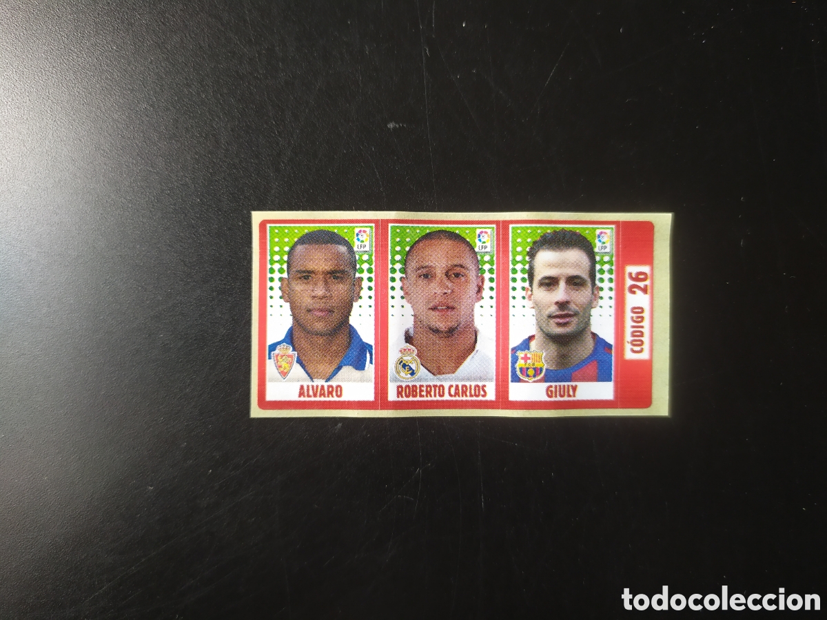 Cromos de f&uacute;tbol: Liga 2005 2006 05 06 chicle chicles panini Alvaro Roberto Carlos Giuly Zaragoza Madrid Barcelona