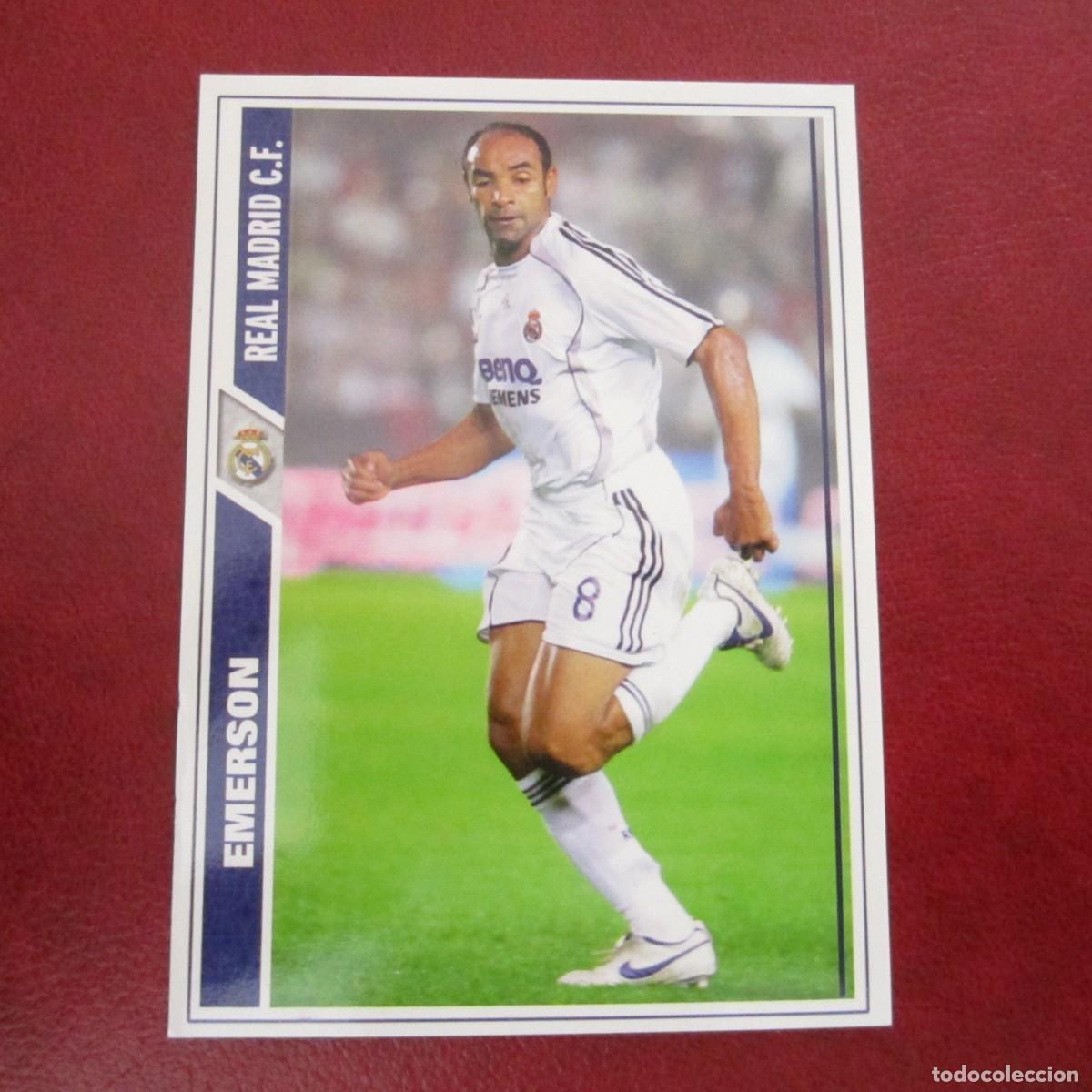 Cartes &agrave; collectionner de Football: 16 EMERSON - REAL MADRID MUNDICROMO 2008 LAS FICHAS DE LA LIGA 08