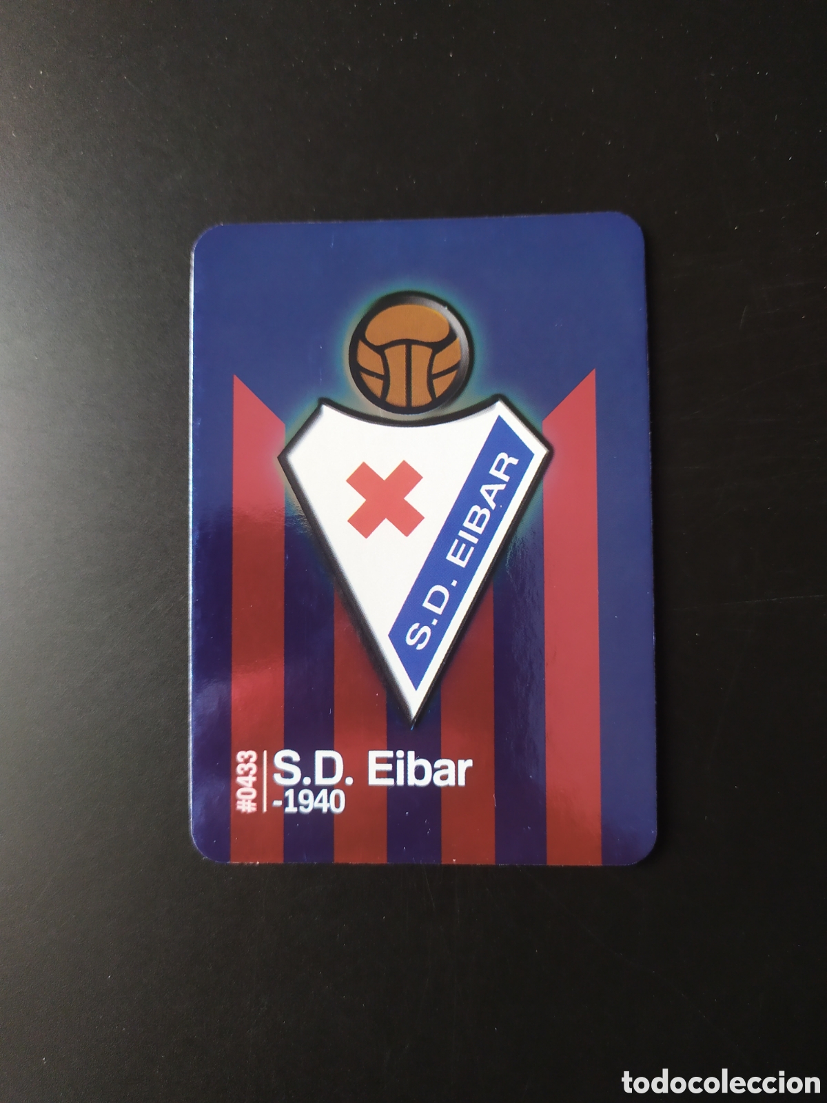 Football Stickers: Mundicromo fichas Liga 2015 2016 15 16 escudo brillo liso n&deg; 433 Eibar
