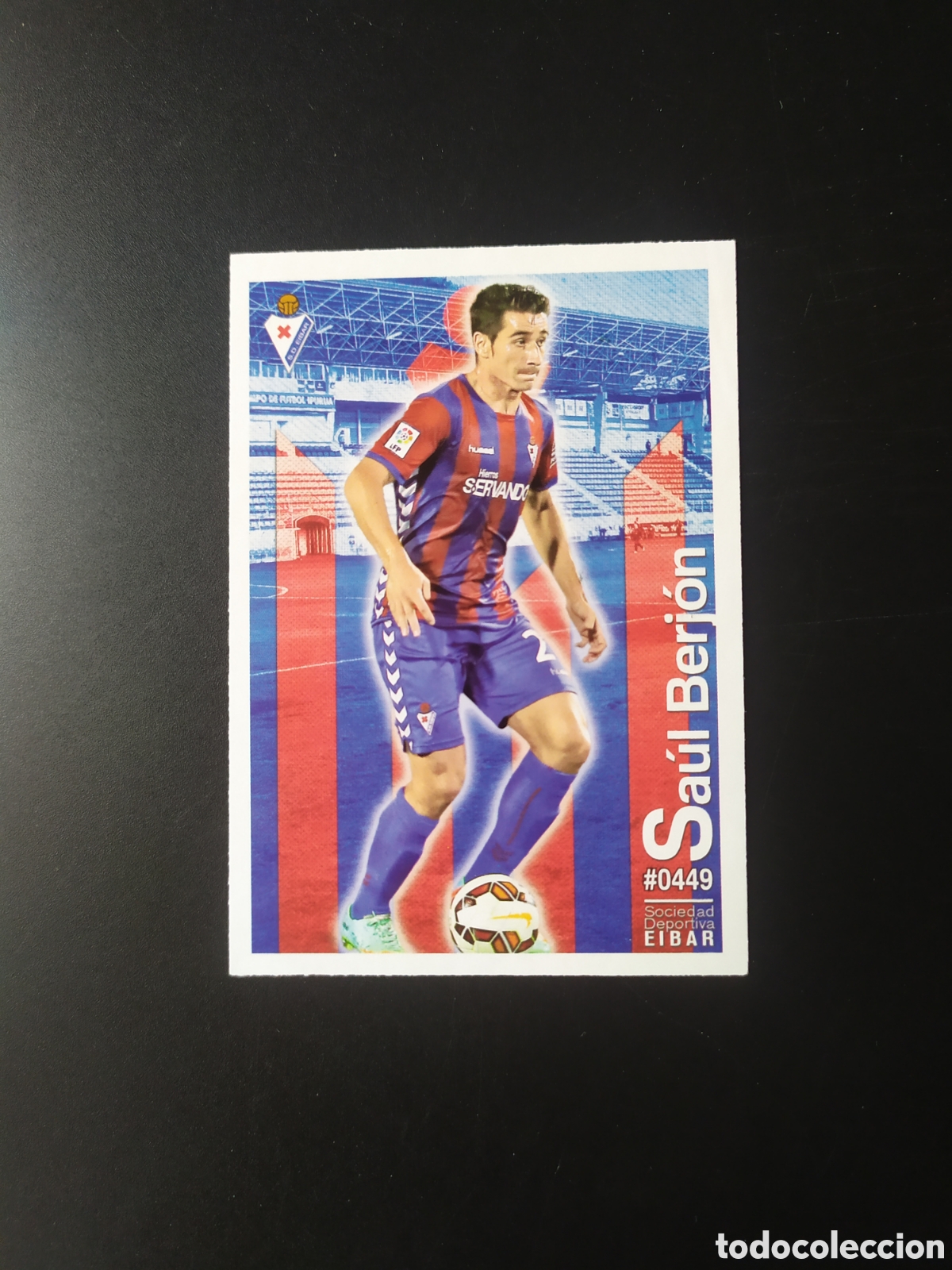 Figurine di Calcio: Mundicromo fichas Liga 2015 2016 15 16 Sa&uacute;l Berjon n&deg; 449 Eibar