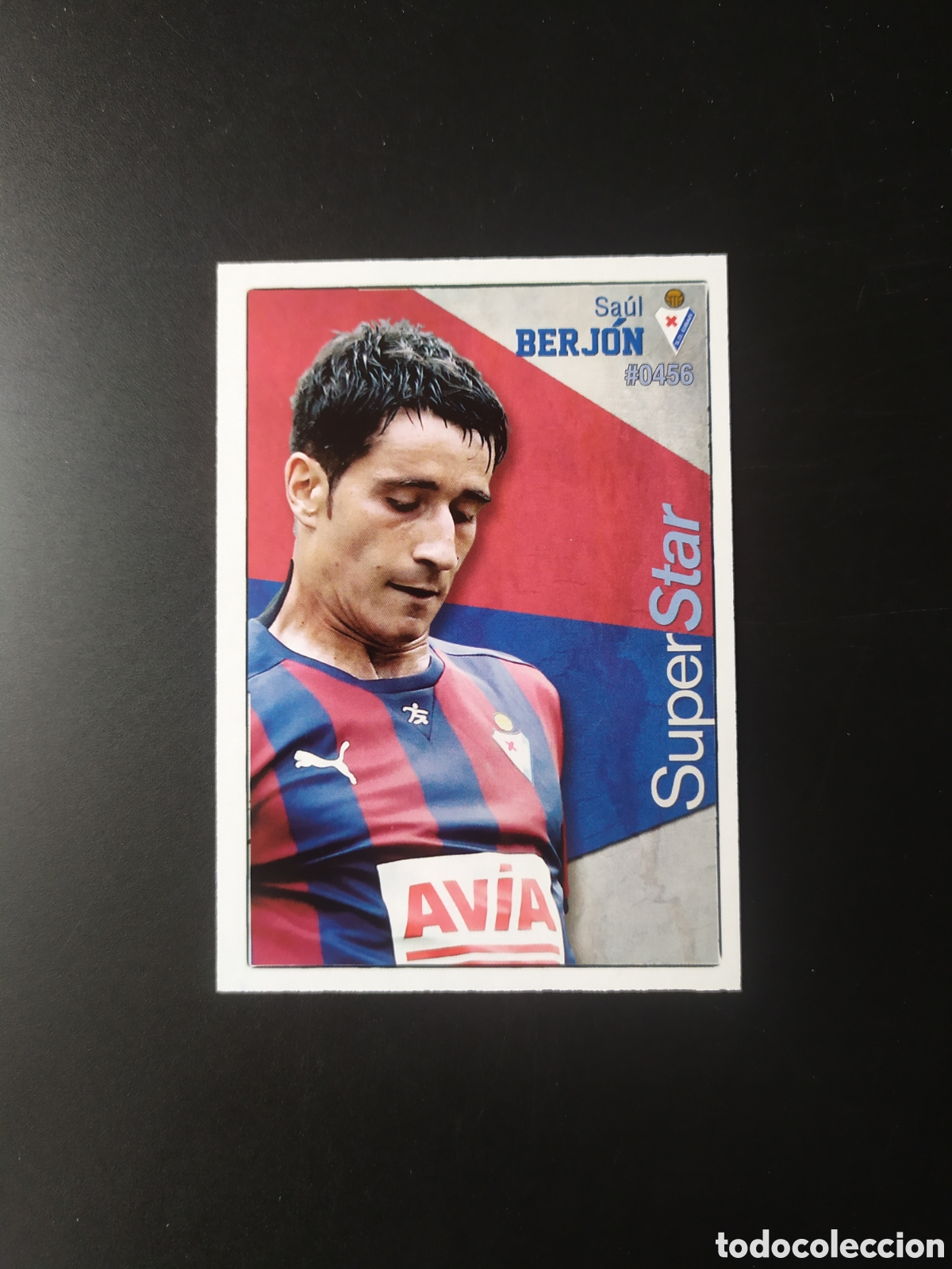 Football Stickers: Mundicromo fichas Liga 2015 2016 15 16 Sa&uacute;l Berjon superstar n&deg; 456 Eibar