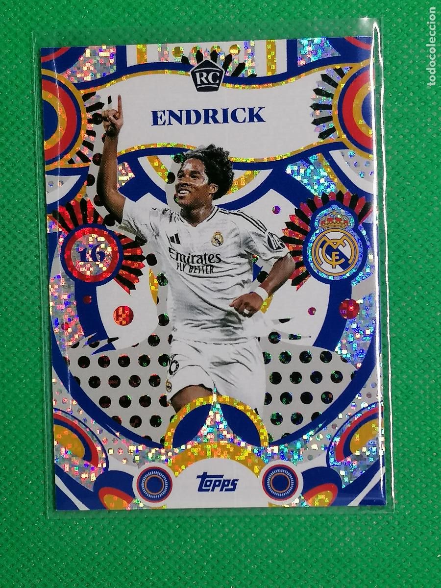 Fu&szlig;ball-Sticker: 29 ENDRICK ROOKIE FLAMENCO FLARE STATIC PARALLEL INSERT ⚽ TOPPS REAL MADRID TEAM SET 2025 25 ⚽