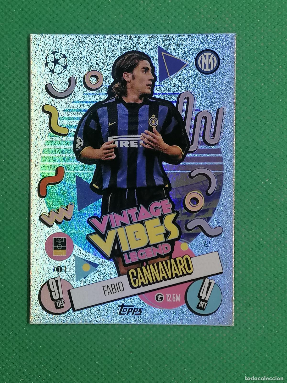 Cromos de f&uacute;tbol: 427 FABIO CANNAVARO INTER MILAN VINTAGE VIBES LEGEND ⚽ TOPPS MATCH ATTAX 2024 2025 24 25 ⚽