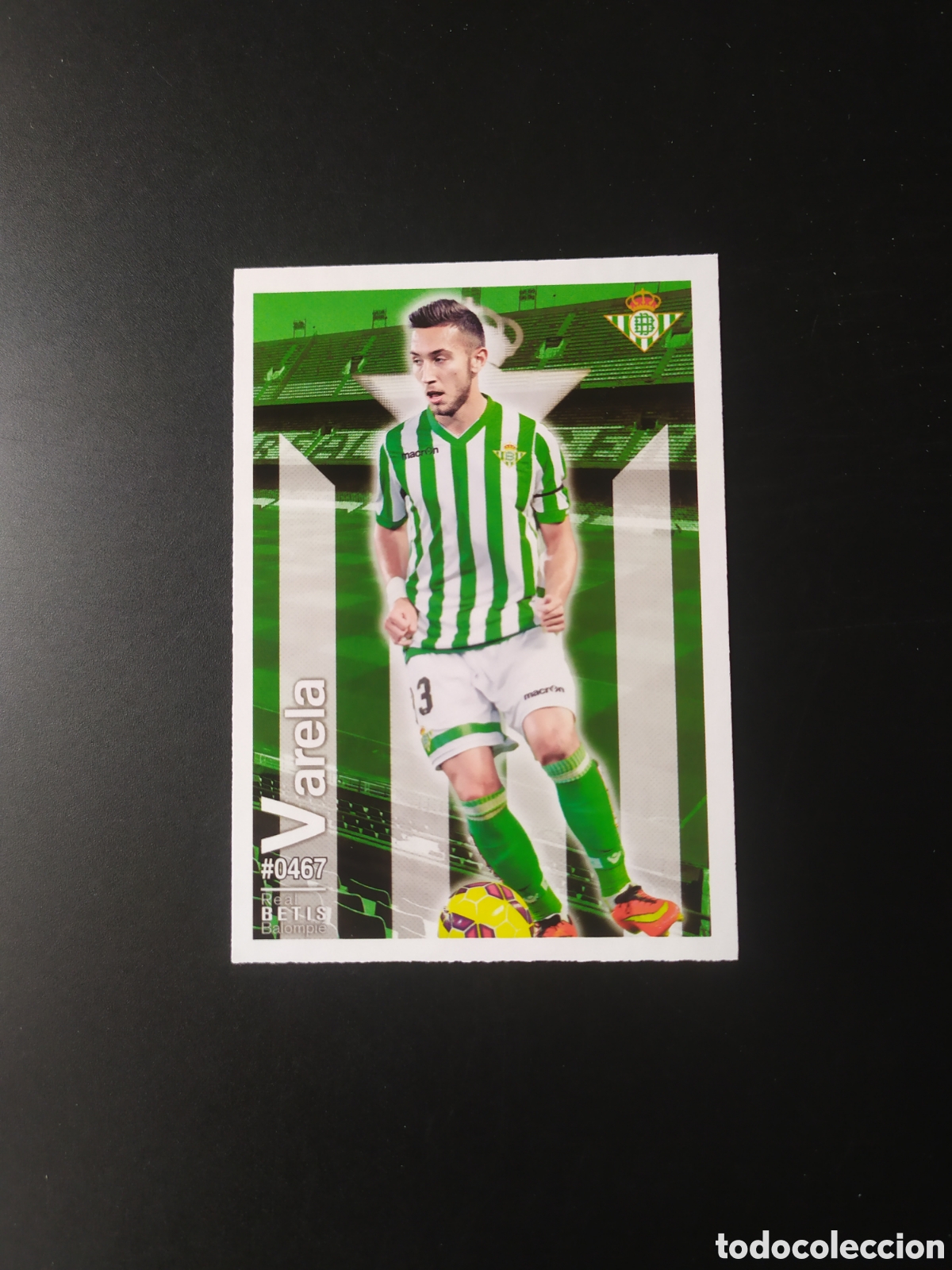 Football Stickers: Mundicromo fichas Liga 2015 2016 15 16 Varela n&deg; 467 Real Betis