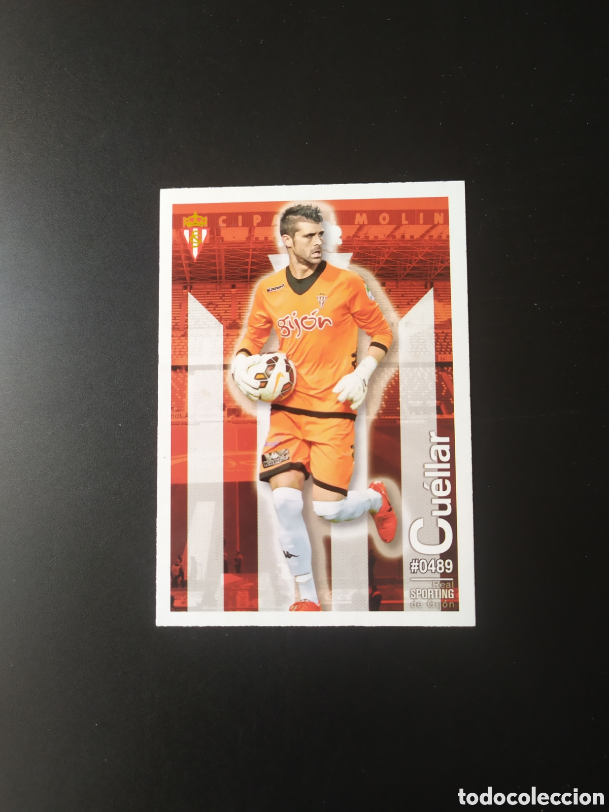 Cromos de Futebol: Mundicromo fichas Liga 2015 2016 15 16 Cu&eacute;llar n&deg; 489 Sporting Gij&oacute;n