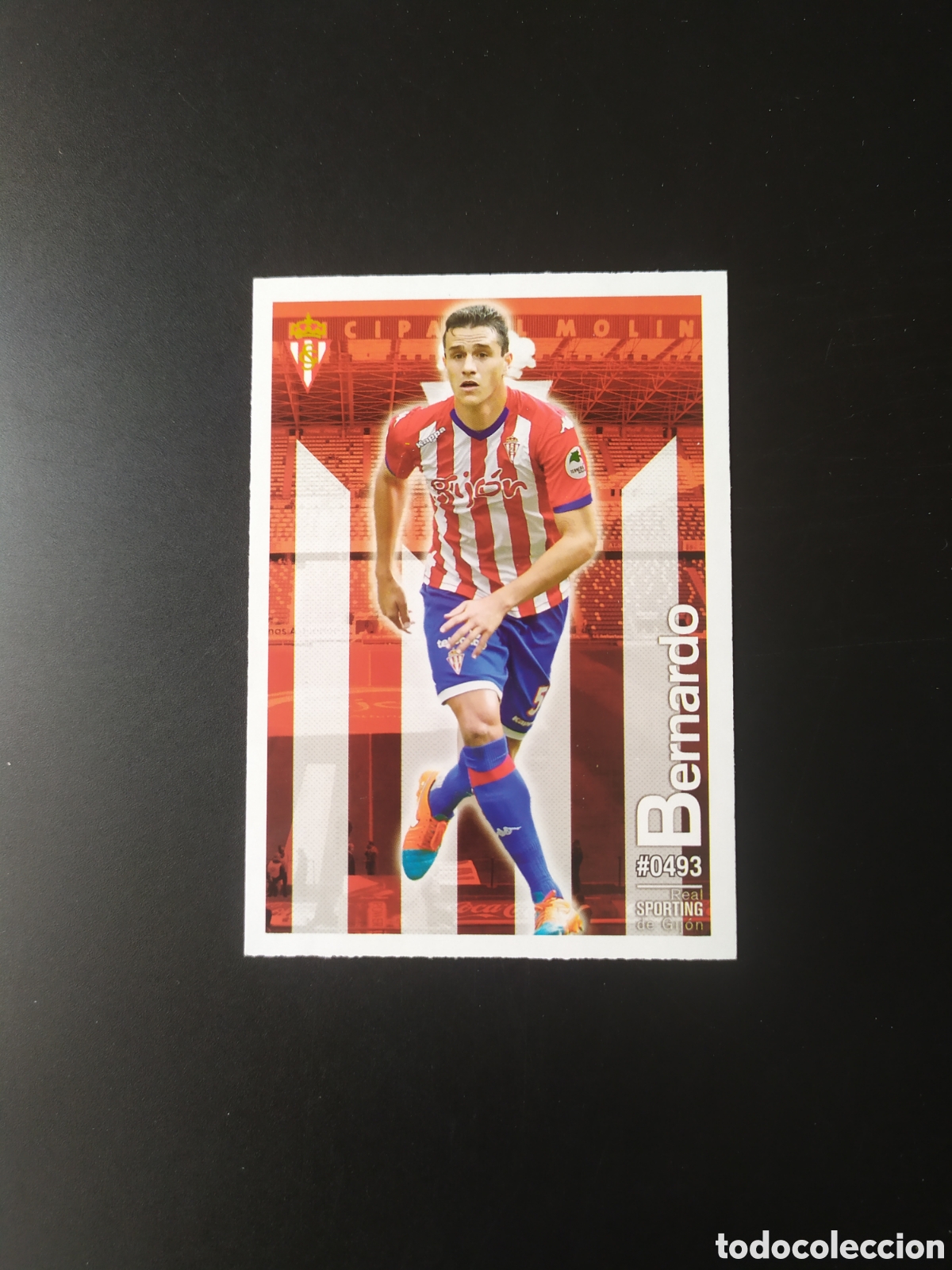 Cartes &agrave; collectionner de Football: Mundicromo fichas Liga 2015 2016 15 16 Bernardo n&deg; 493 Sporting Gij&oacute;n