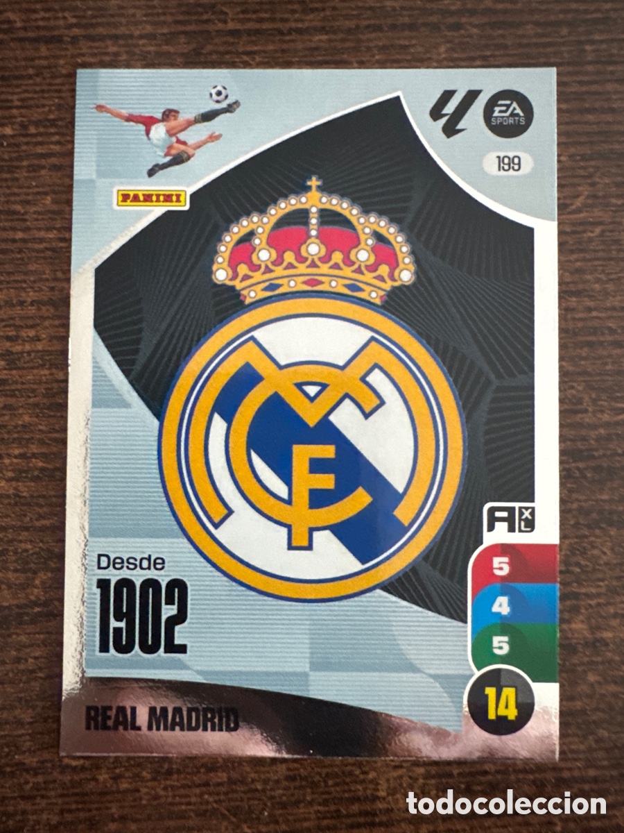 Cromos de f&uacute;tbol: # 199 Escudo Real Madrid Adrenalyn XL 24 25 2024 2025