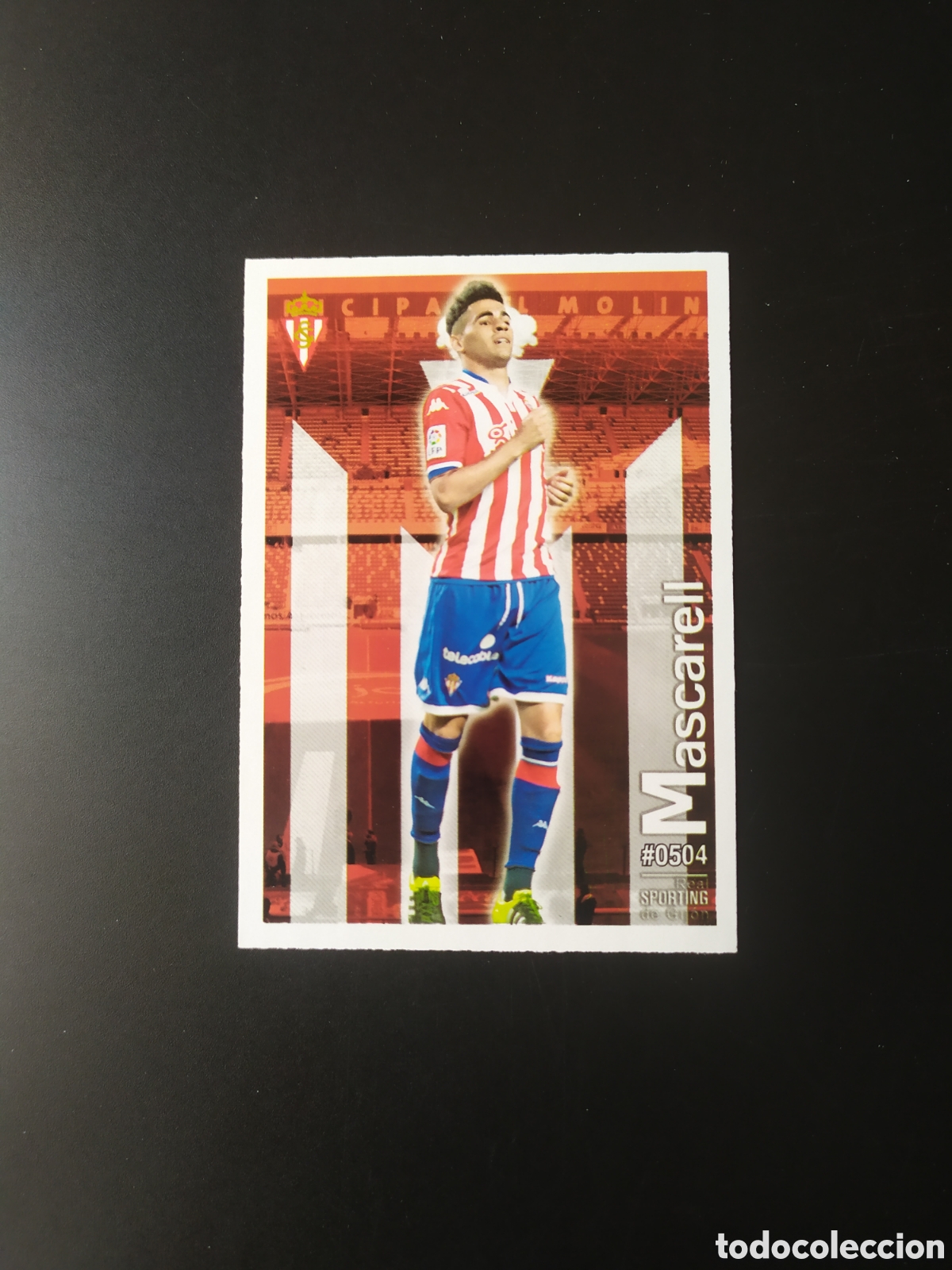 Cromos de Futebol: Mundicromo fichas Liga 2015 2016 15 16 Mascarell n&deg; 504 Sporting Gij&oacute;n