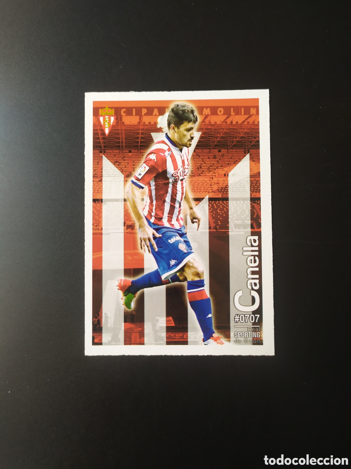 Cromos de Futebol: Mundicromo fichas Liga 2015 2016 15 16 Canella n&deg; 707 Sporting Gij&oacute;n