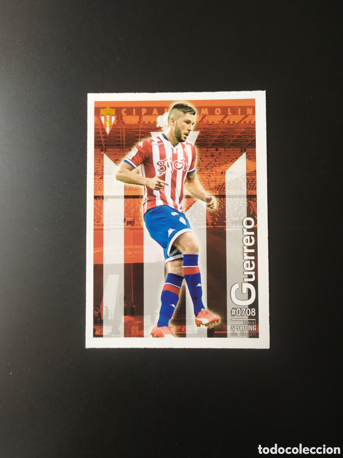 Cromos de f&uacute;tbol: Mundicromo fichas Liga 2015 2016 15 16 Guerrero n&deg; 708 Sporting Gij&oacute;n