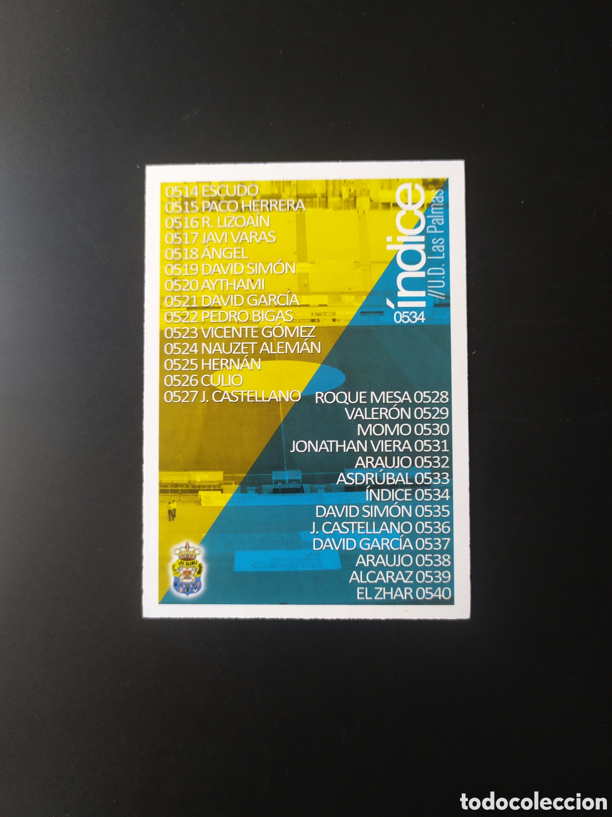 Football Stickers: Mundicromo fichas Liga 2015 2016 15 16 indice n&deg; 534 Las Palmas