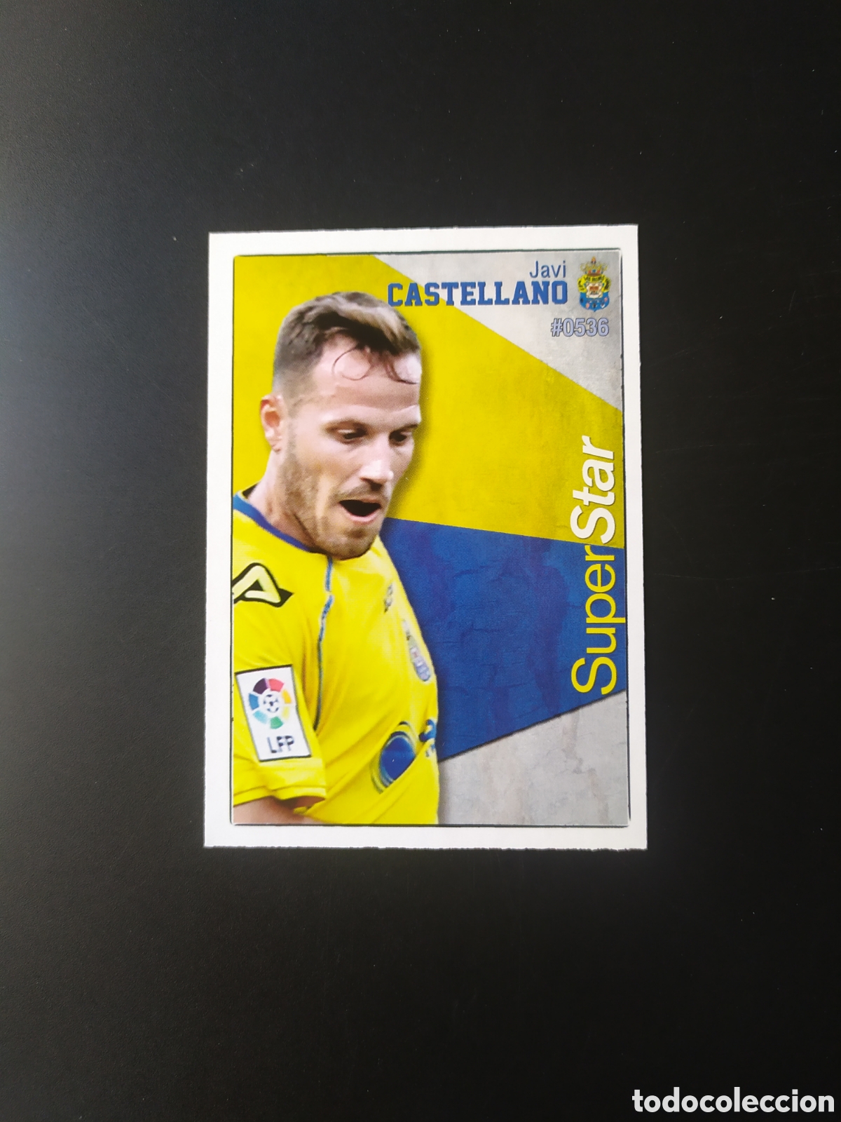 Cromos de Futebol: Mundicromo fichas Liga 2015 2016 15 16 Javi Castellanos superstar n&deg; 536 Las Palmas