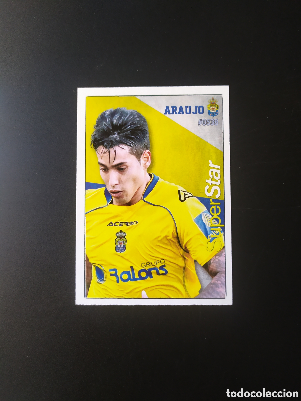 Cromos de Futebol: Mundicromo fichas Liga 2015 2016 15 16 Araujo superstar n&deg; 538 Las Palmas