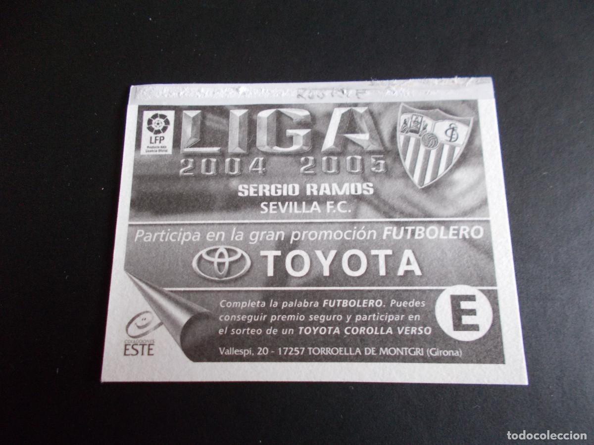 Cromos de f&uacute;tbol: ESTE 04-05 SERGIO RAMOS SEVILLA ROOKIE VENTANILLA IMPECABLE - Foto 2