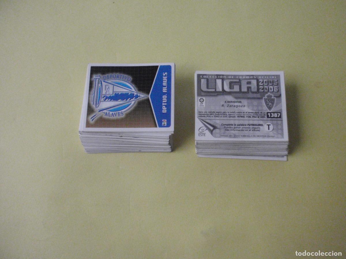 Cromos de f&uacute;tbol: Lote cromos f&uacute;tbol stickers 145 diferentes y sin pegar. Liga BBVA Ediciones ESTE 2005 2006. 05 06