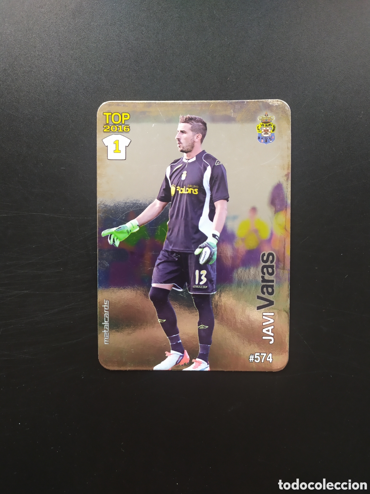 Cromos de Futebol: Mundicromo fichas Liga 2015 2016 15 16 Javi Varas brillo liso n&deg; 574 Las Palmas