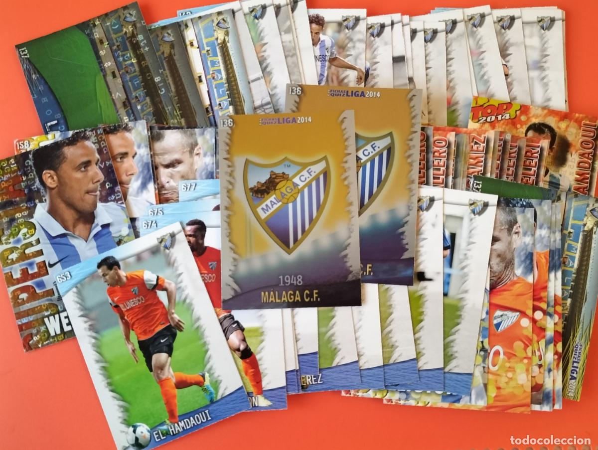 Cromos de f&uacute;tbol: OFERTON MALAGA EQUIPO MUY COMPLETO 69 CARDS EDICIONES MUNDICROMO CROMOS LIGA 2013 2014 13 14