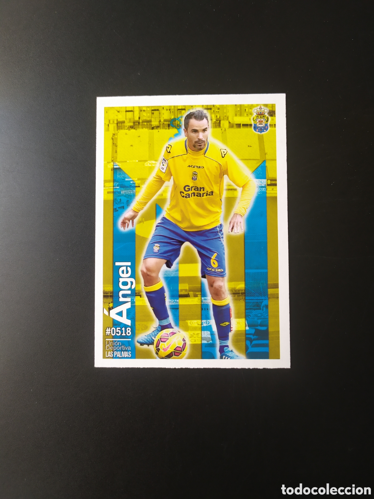 Football Stickers: Mundicromo fichas Liga 2015 2016 15 16 Angel n&deg; 518 Las Palmas