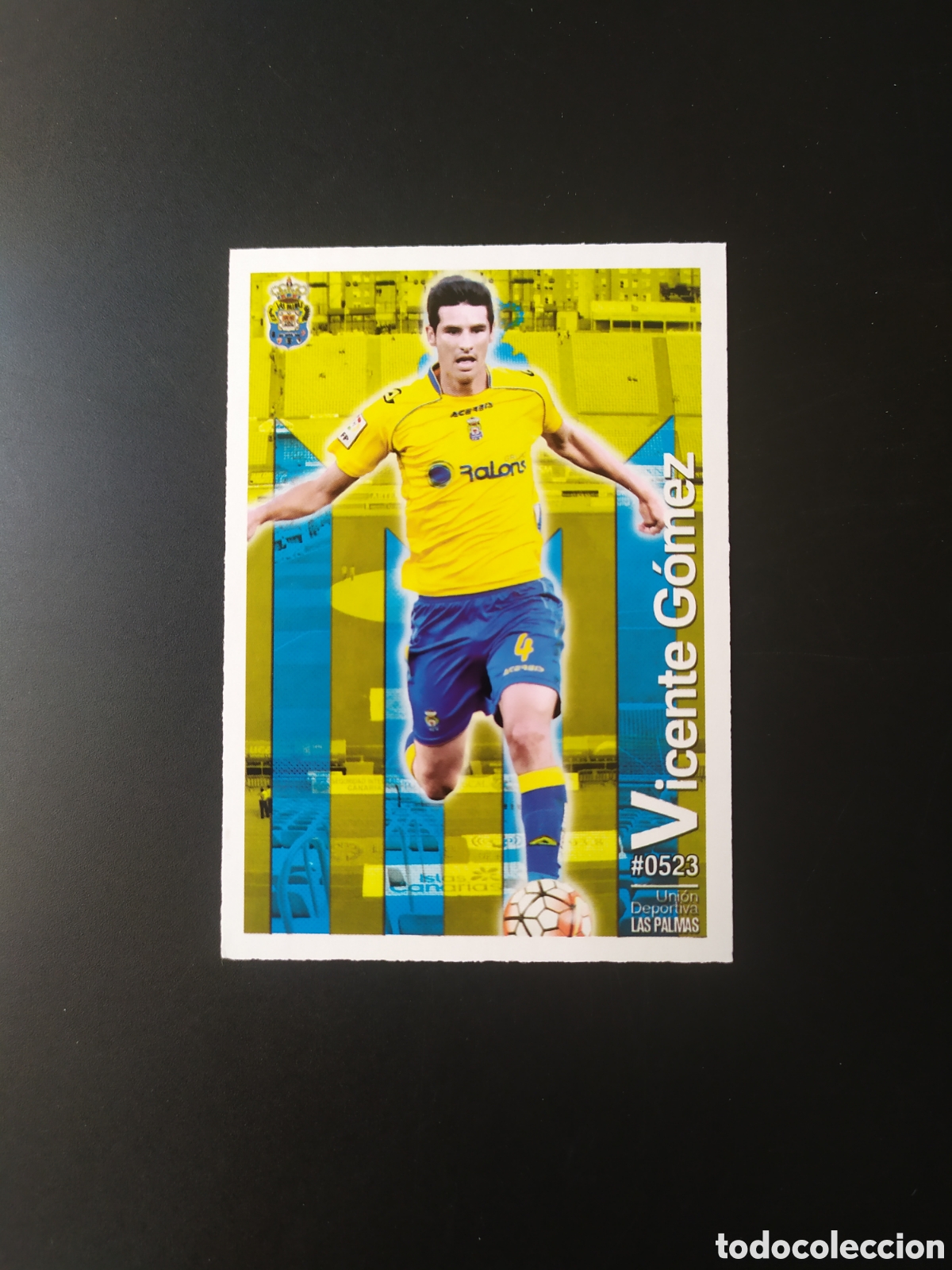 Cromos de f&uacute;tbol: Mundicromo fichas Liga 2015 2016 15 16 Vicente G&oacute;mez n&deg; 523 Las Palmas