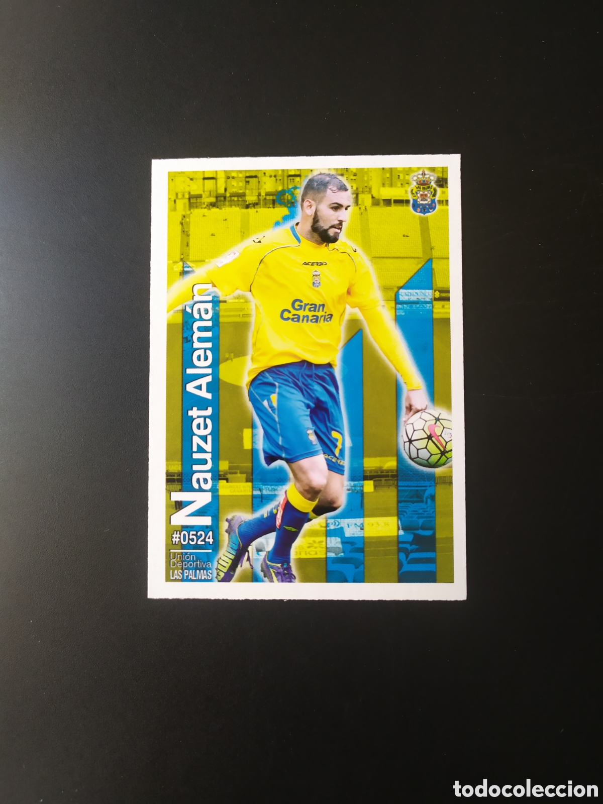 Cromos de f&uacute;tbol: Mundicromo fichas Liga 2015 2016 15 16 Nauzet Alem&aacute;n n&deg; 524 Las Palmas