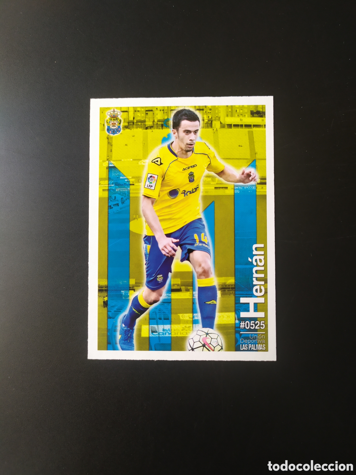 Football Stickers: Mundicromo fichas Liga 2015 2016 15 16 Hern&aacute;n n&deg; 525 Las Palmas