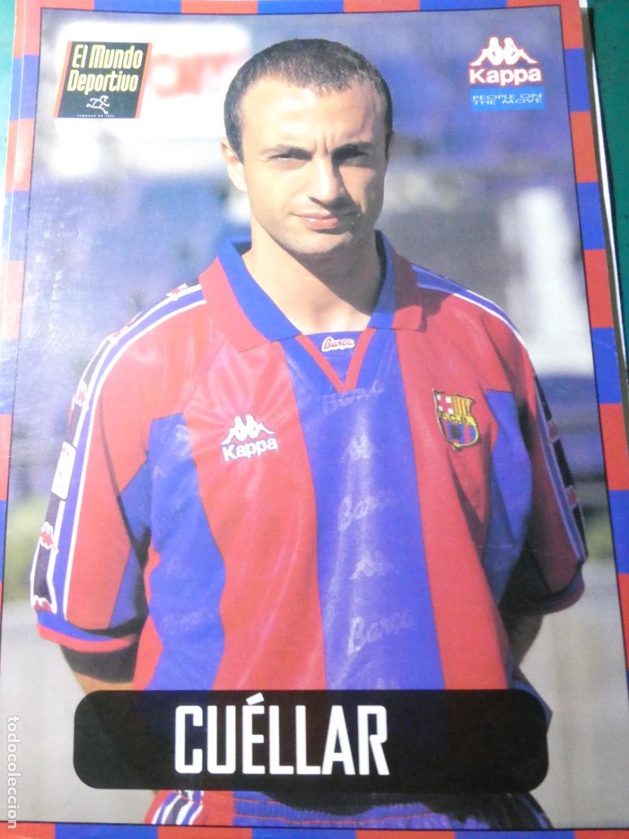 Fu&szlig;ball-Sticker: L&Aacute;MINA DEL F&Uacute;TBOL CLUB BARCELONA A&Ntilde;OS 90. JUGADOR &Aacute;NGEL CUELLAR. 869