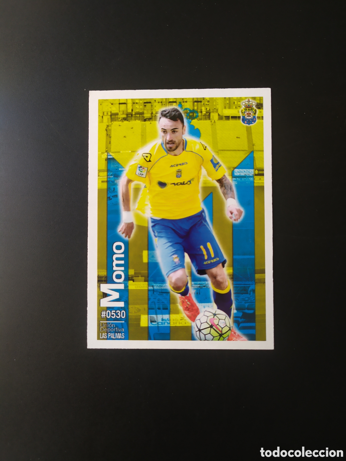 Cromos de f&uacute;tbol: Mundicromo fichas Liga 2015 2016 15 16 Momo n&deg; 530 Las Palmas