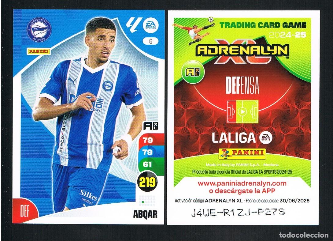 Cromos de Futebol: ADRENALYN XL 2024-25 CARD N&ordm; 6 ABQAR DEPORTIVO ALAVES PANINI