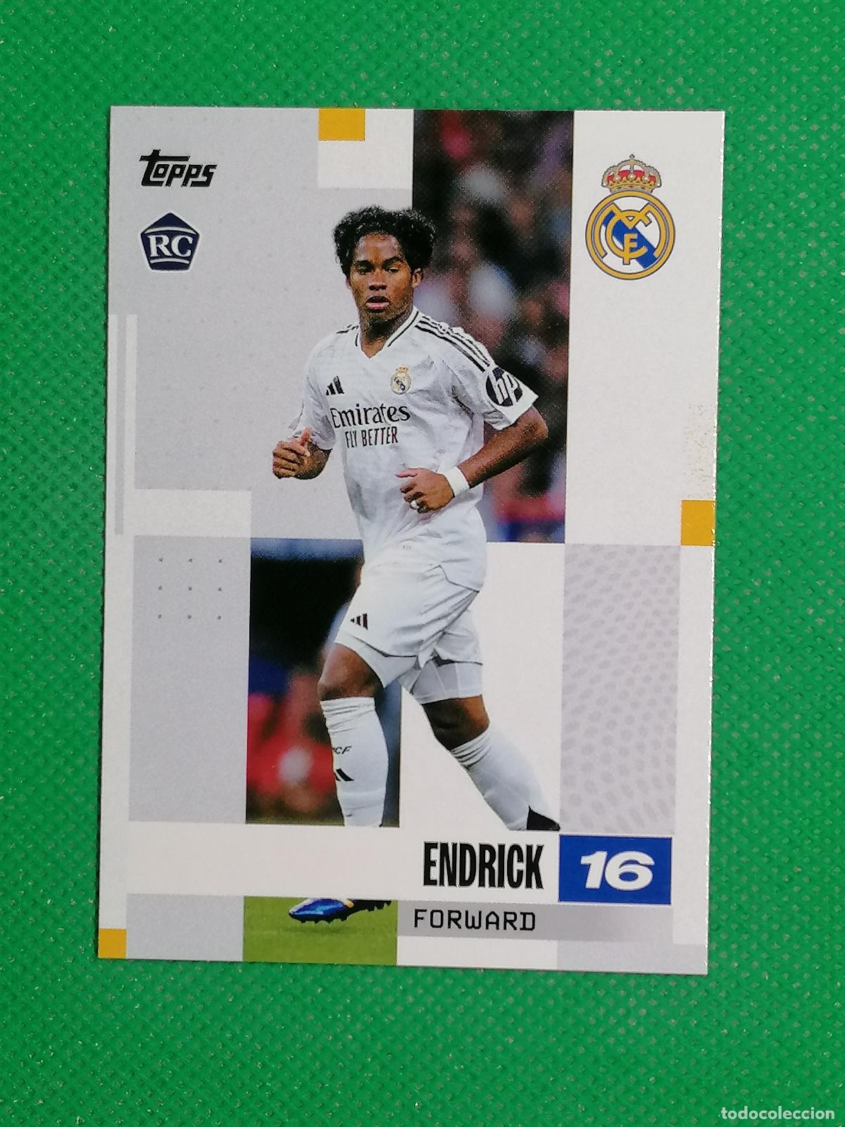 Football Stickers: 21 ENDRICK ROOKIE BASE ⚽ TOPPS REAL MADRID TEAM SET 2025 25 ⚽