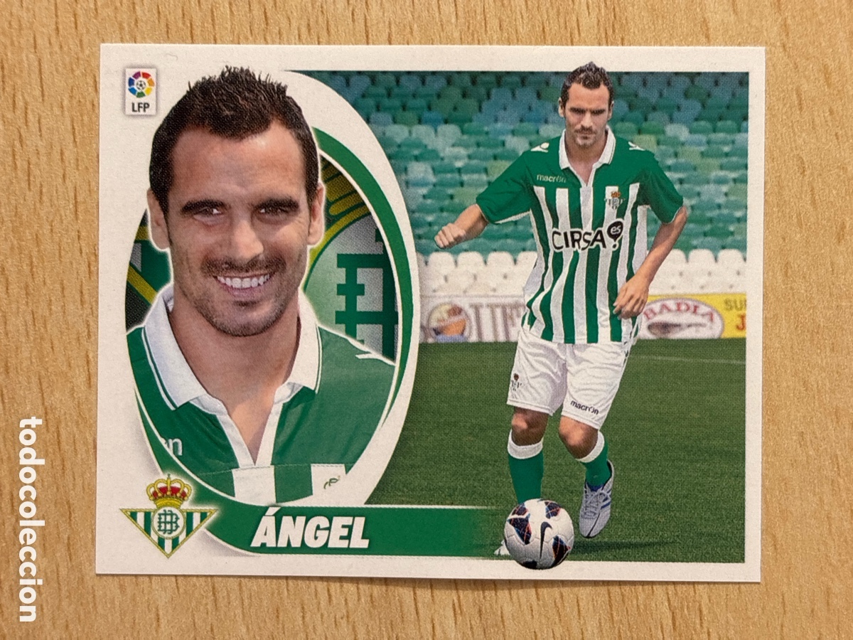 Cromos de f&uacute;tbol: &Aacute;ngel Fichaje 54 Real Betis Ediciones Este 2012-13 nuevo de sobre